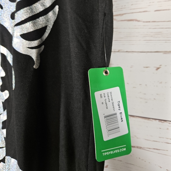 Tipsy Elves | Shimmer Skeleton Costume Onsie NWT - Picture 10 of 11